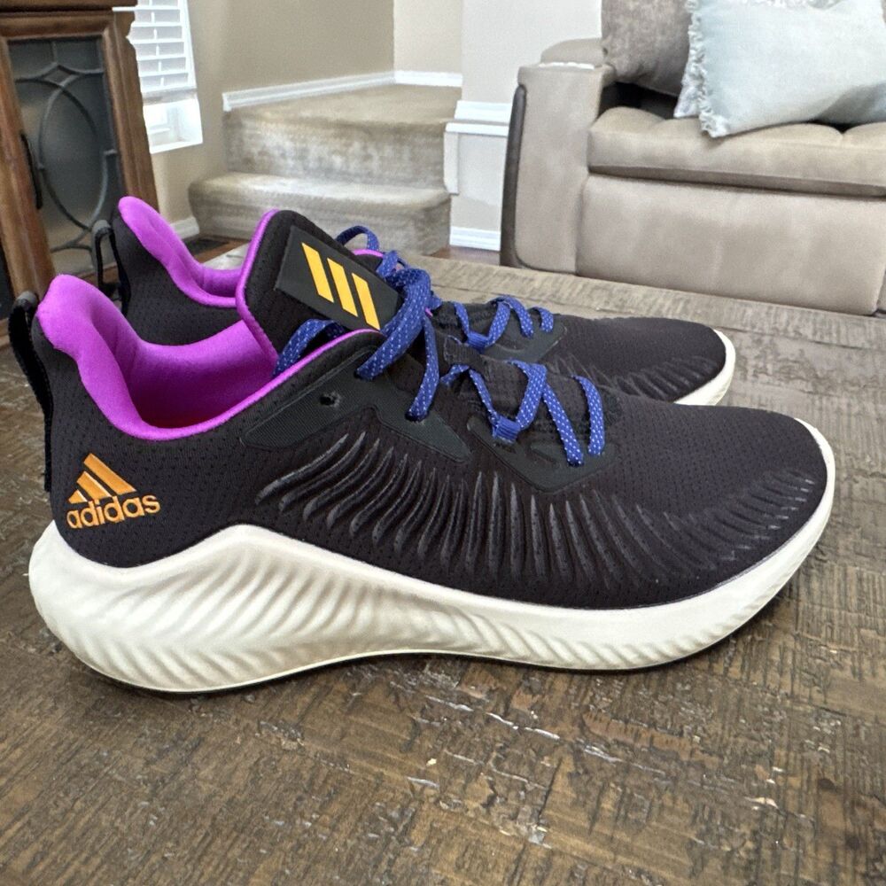 Adidas Alphabounce Plus G54125 Men's Black Running Shoes Size 10.5 Sneakers